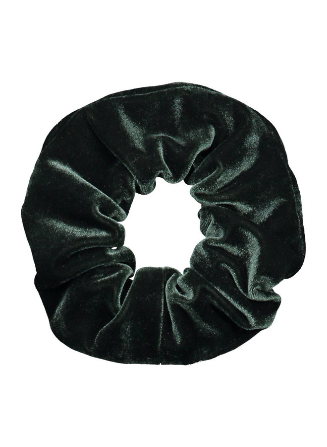 Atelier Des Femmes Chloe Velvet Groen Scrunchie