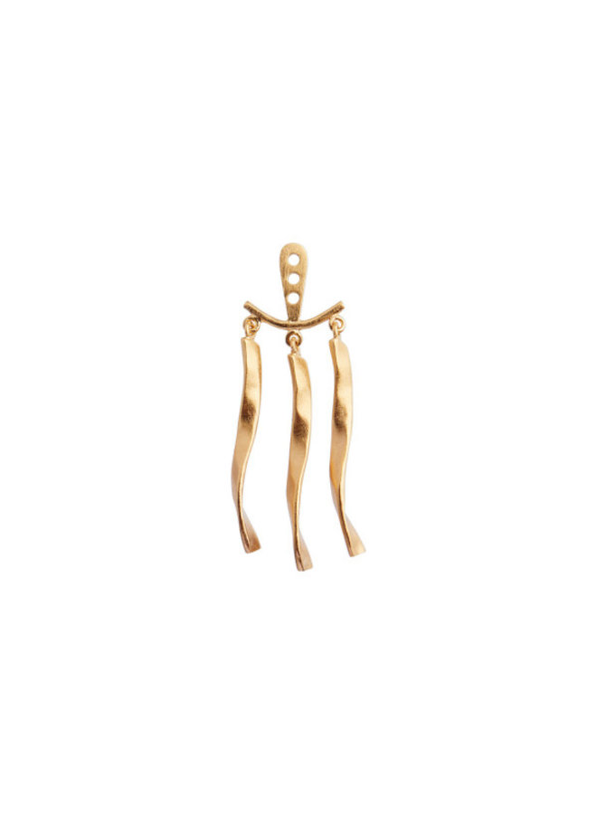 Stine A Dancing Three Twisted Curves Behind Ear Earring Gold