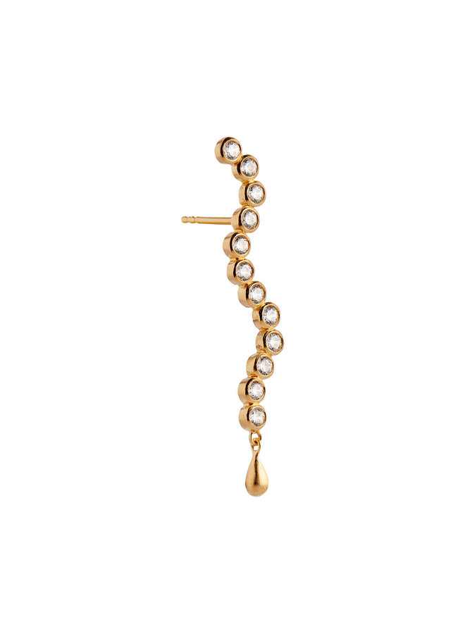 Stine A Midnight Sparkle Earring Gold - Left