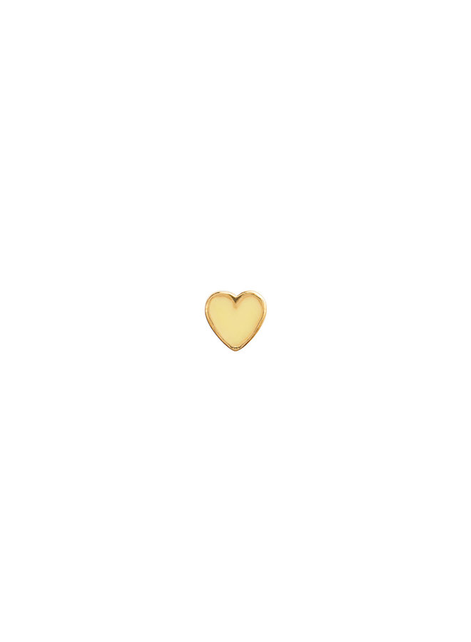 Stine A Petit Love Heart - Yellow Enamel Gold