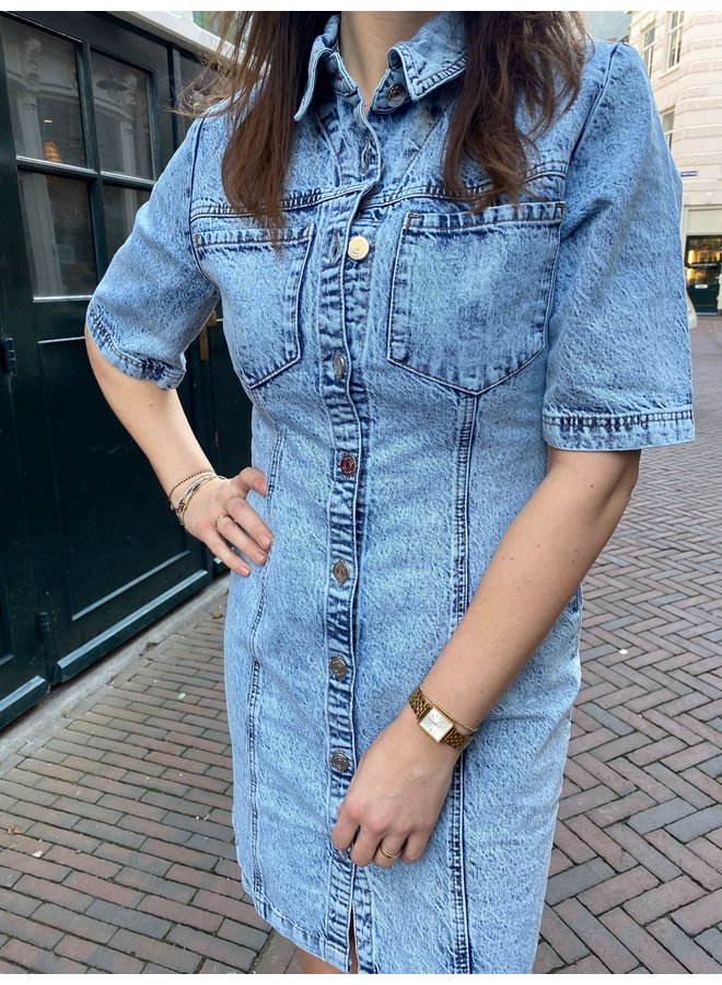 Taner Dress Blue Denim