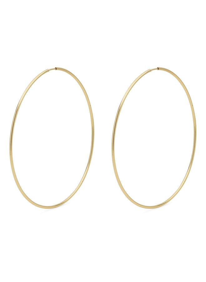 Pilgrim Sanne Large Hoop Earrings Gold Plated