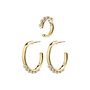 Pilgrim Energetic Hoop Earrings and Cuff Gold-Plated