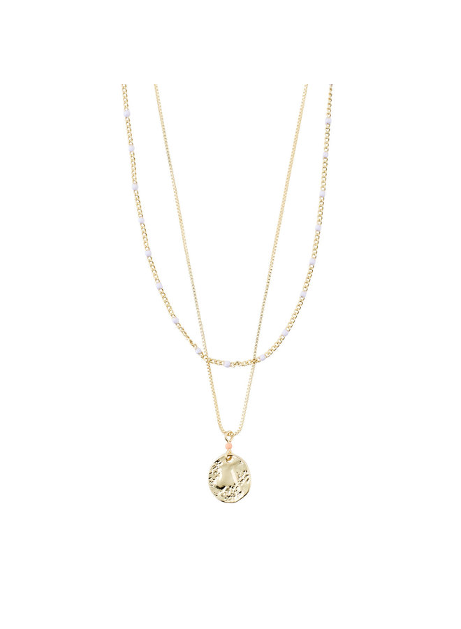 Pilgrim Energetic Coin Necklace 2-in-1 Set Gold-Plated