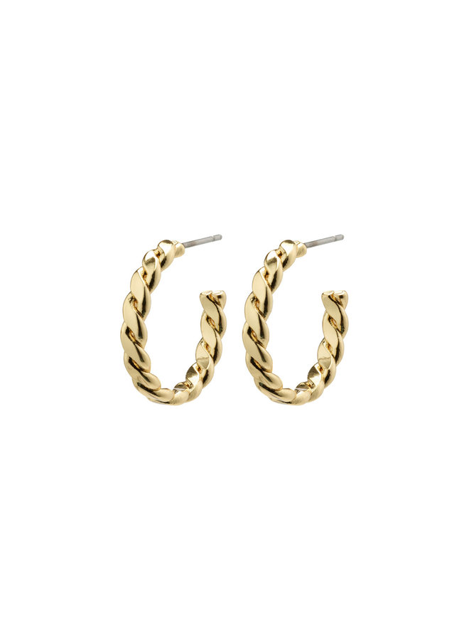 Pilgrim Kalila Twirl Hoop Earrings Gold Plated