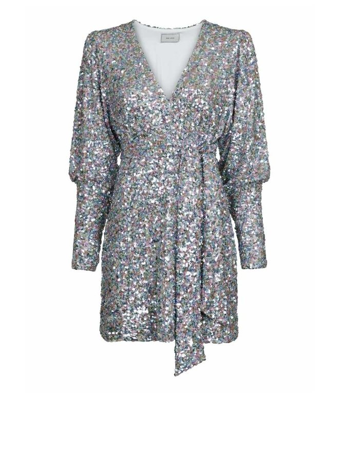 Neo Noir Millie Sequins Dress Silver