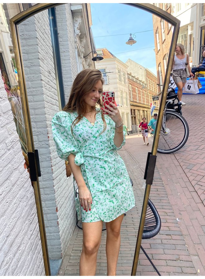 Just Female Garden Wrap Dress Absinthe Green