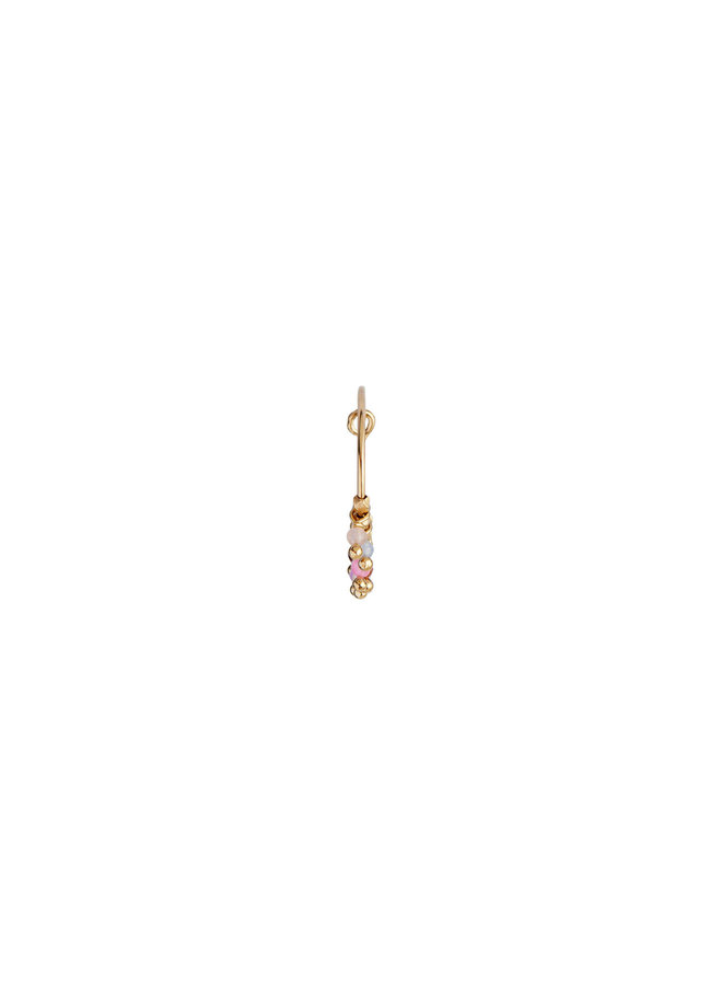 Stine A Petit Rainbow Hoop Gold With Stones - Pastel Mix