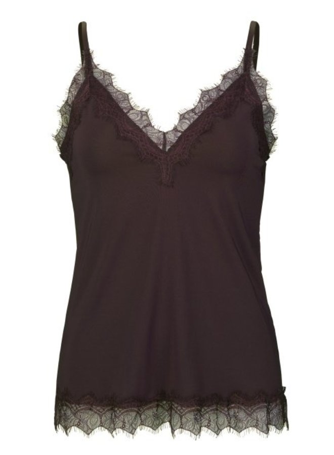 Rosemunde Strap Top Black Brown