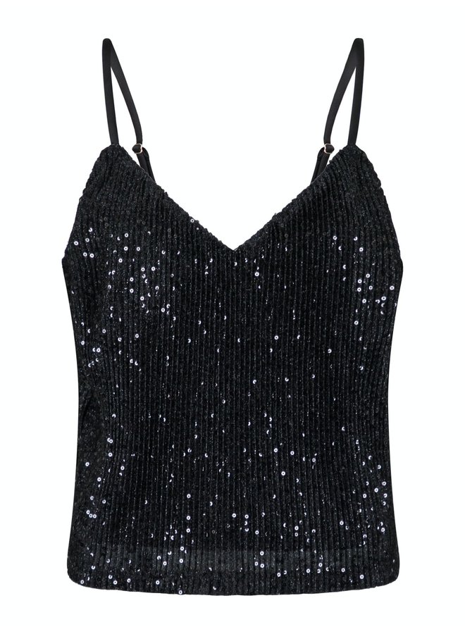 Neo Noir Elinas Glitter Top Black