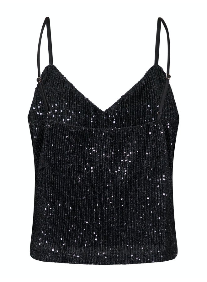 Neo Noir Elinas Glitter Top Black