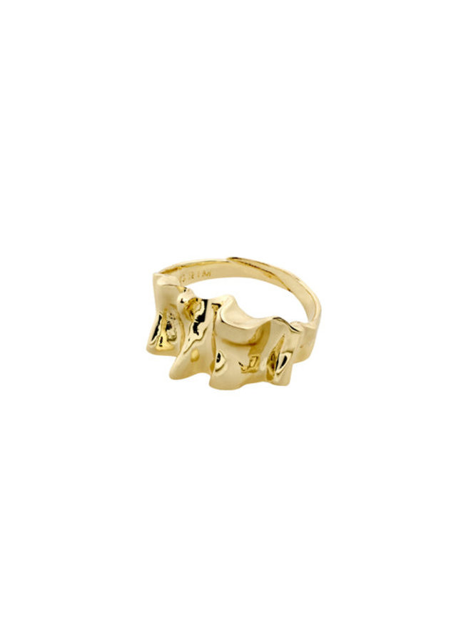 WILLPOWER recycled sculptural ring gold - Plated