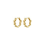 Pilgrim SOLIDARITY Recycled Small Bubbles Hoop Earrings Gold Plated