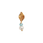 Stine A Ile De L'Amour With Pearl And Light Blue Topaz Earring Gold - per stuk