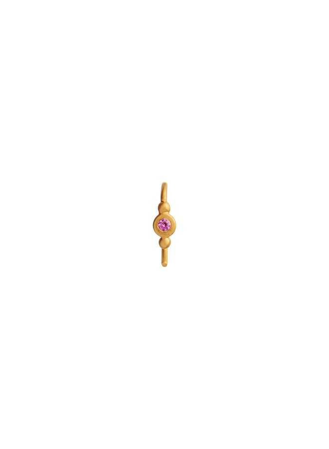Stine A Petit Bon-Bon Pink Zircon Earring Gold Piece