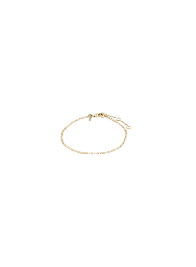 Pilgrim Parisa Flat Link Chain Bracelet Gold Plated