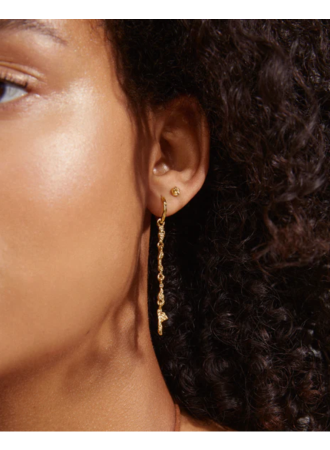 Pilgrim BREATHE recycled earrings 2-in-1 set gold-plated