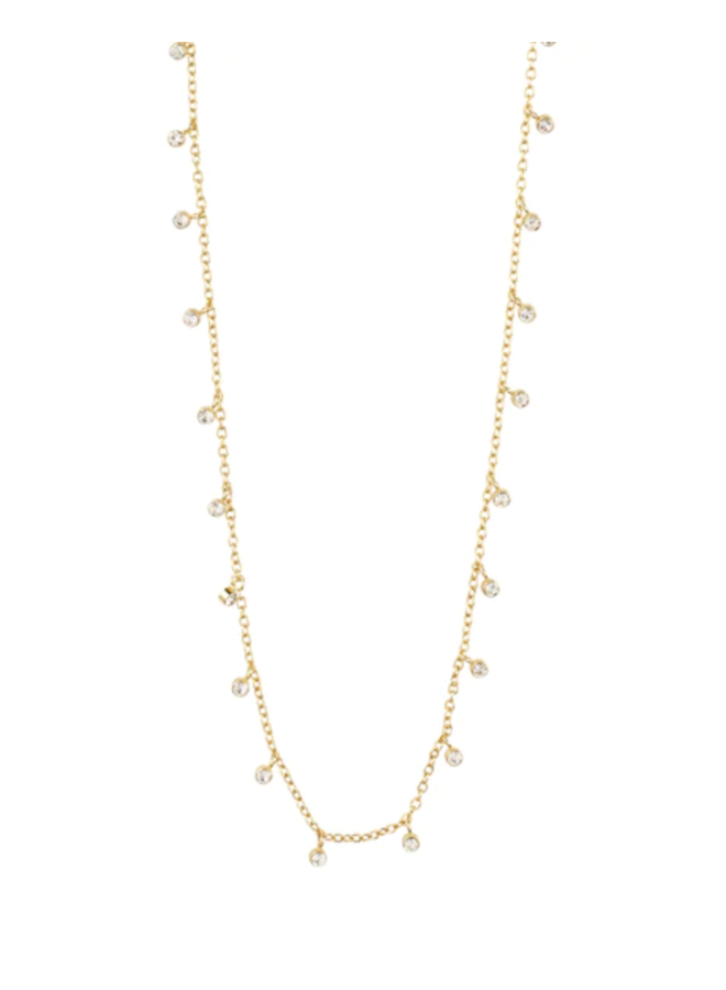 Pilgrim MAJA crystal multi drops necklace gold-plated