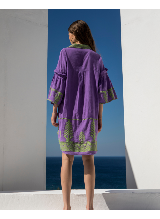 Nema Rabia Dress Lime Purple