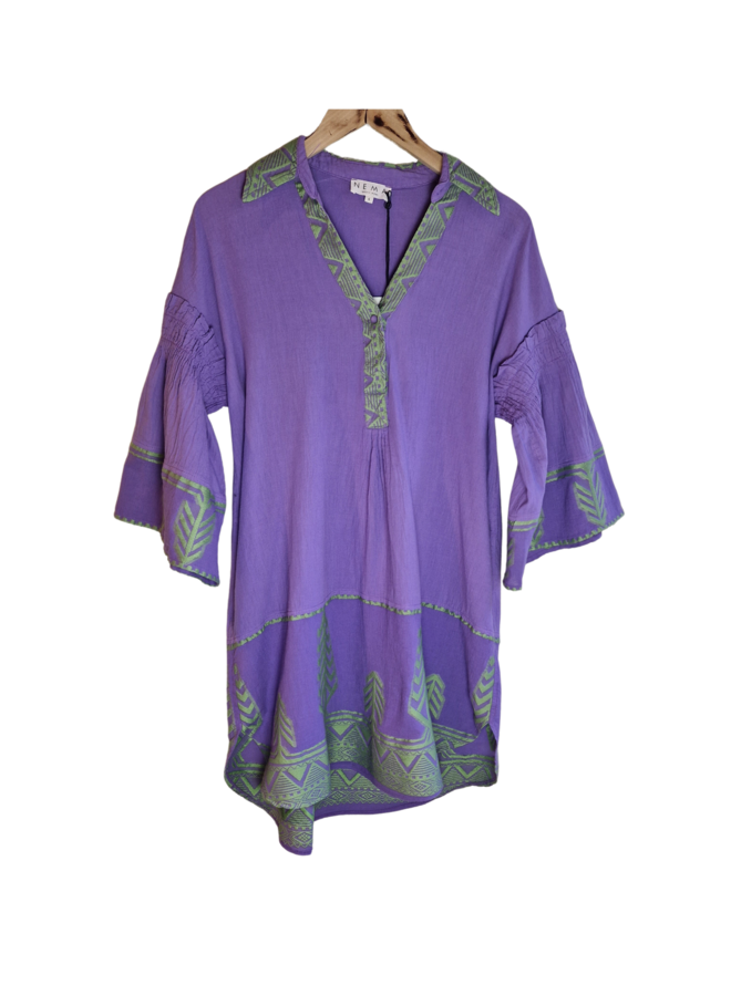 Nema Rabia Dress Lime Purple