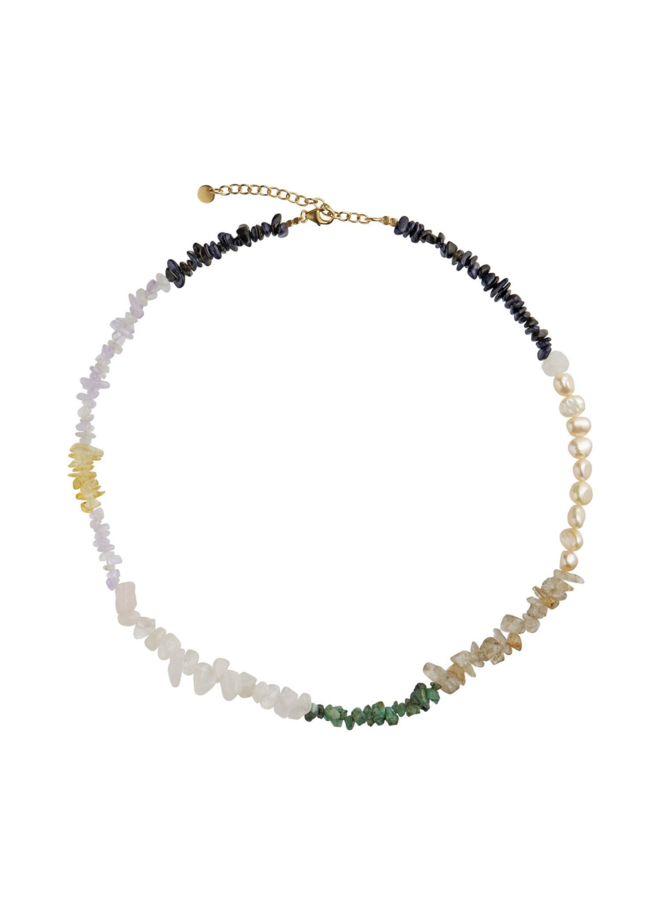 Stine A Crispy Coast Necklace - Pacific Colors with Pearls & Gemstones