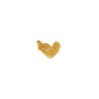 Stine A Petit Gold Splash Earring Disco Heart - per stuk