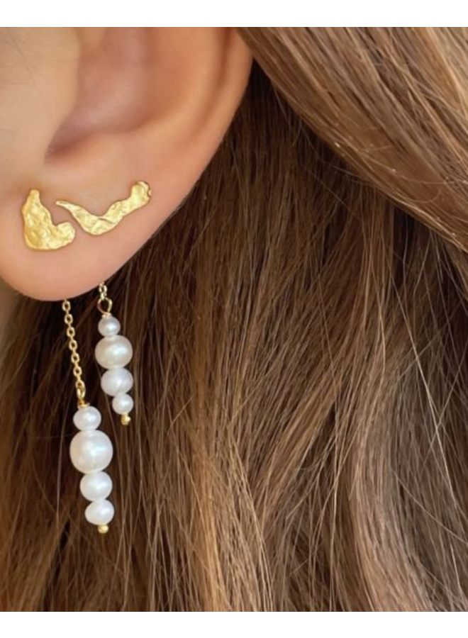 Stine A Petit Gold Splash Earring Ladylike