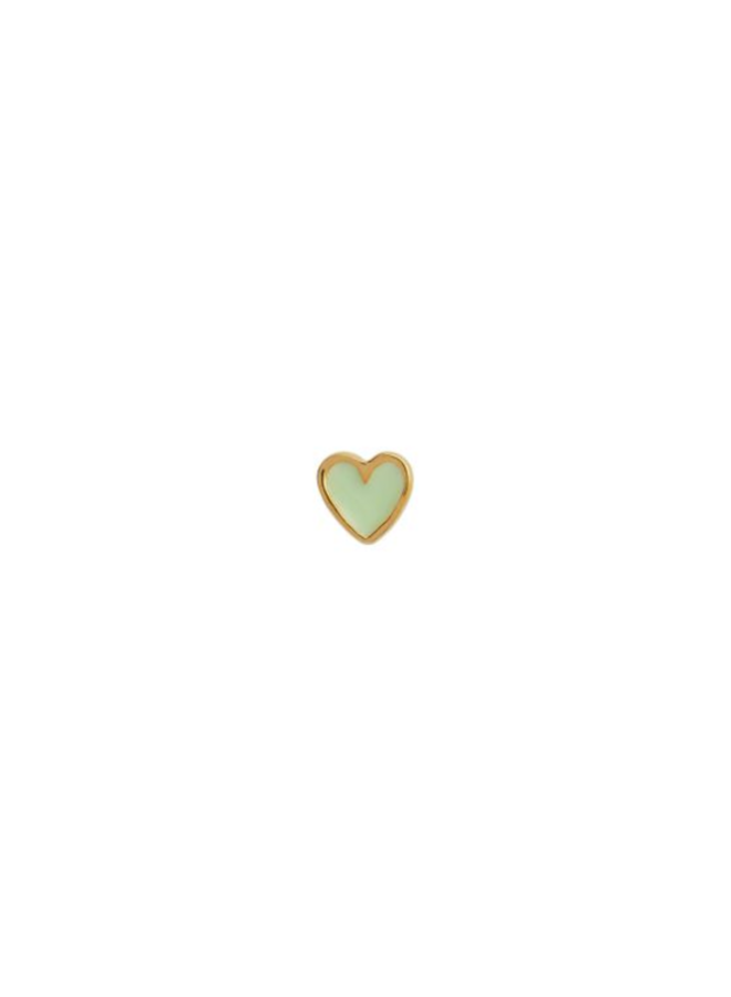 Stine A Petit Love Heart Mint Green Enamel