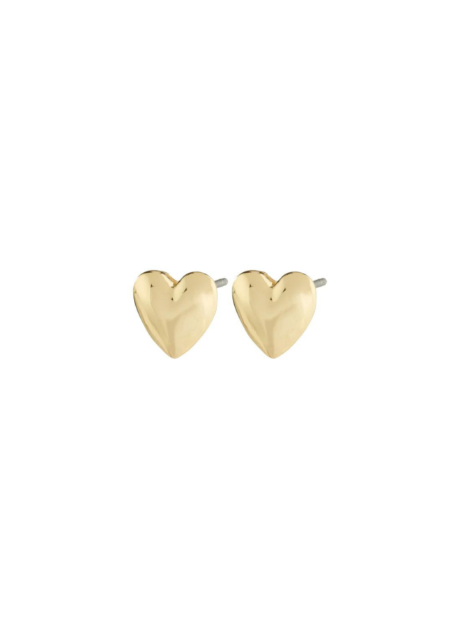 Pilgrim SOPHIA recycled heart earrings gold-plated
