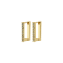 Pilgrim COBY recycled crystal square hoop earrings gold-plated