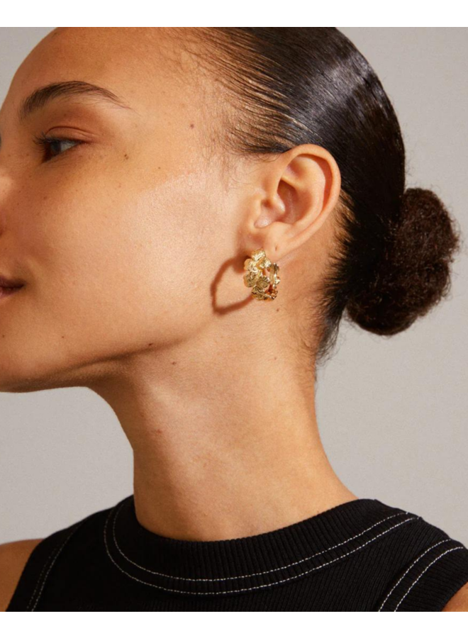 Pilgrim ECHO recycled hoop earrings gold-plated