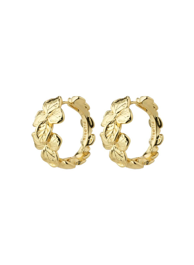 Pilgrim ECHO recycled hoop earrings gold-plated