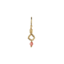 Stine A Petit Carré Earring with Coral - per stuk