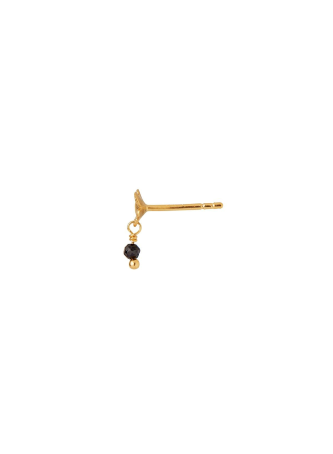 Stine A Tres Petit Garden Flower Earring With Black Spinel