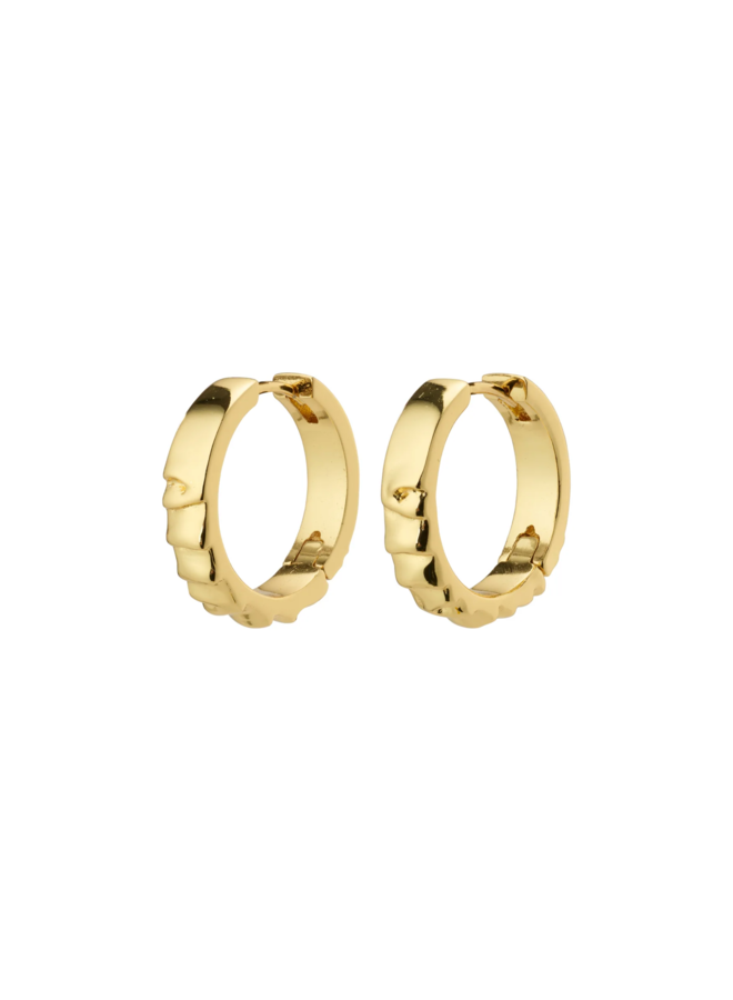 Pilgrim BLINK recycled hoops gold-plated