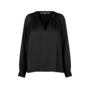 Second Female Drape Tunic Blouse Black