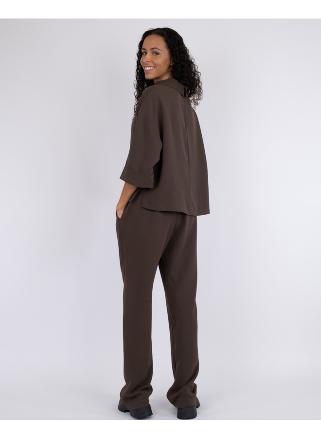 Neo Noir Arlo Crepe Jumpsuit Brown