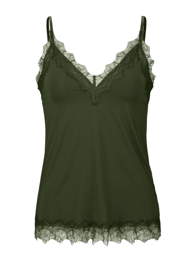 Rosemunde Strap Top Olive Night