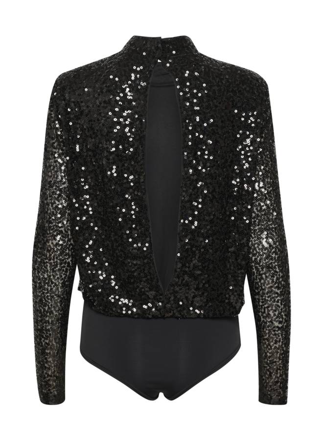 My Essential Wardrobe FallonMW Bodystocking Blouse Black