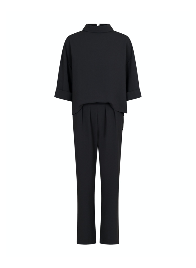 Neo Noir Arlo Crepe Jumpsuit Black