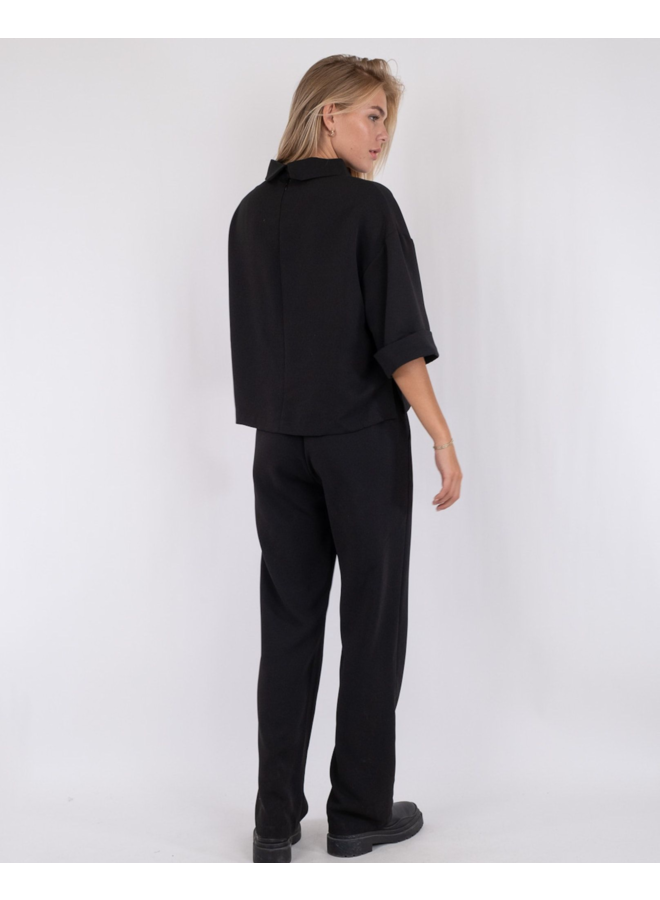 Neo Noir Arlo Crepe Jumpsuit Black