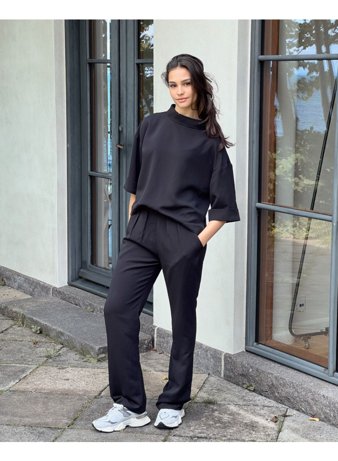 Neo Noir Arlo Crepe Jumpsuit Black