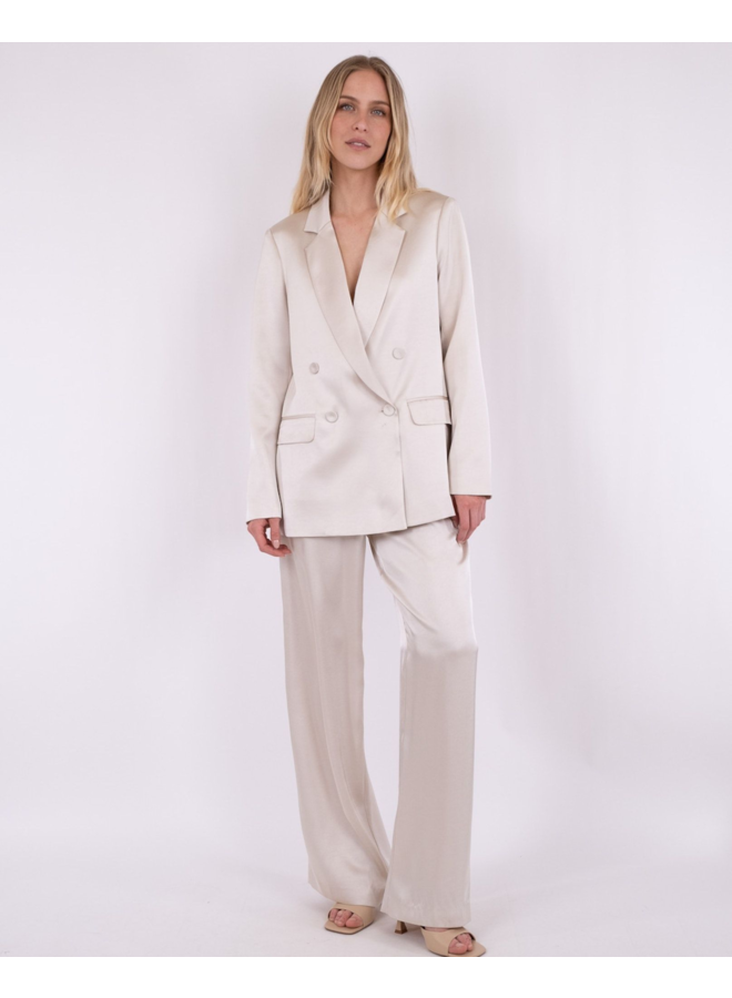 Neo Noir Jardin Heavy Sateen Blazer Ivory