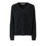Second Female Brook Knit Oversize V-Neck Black