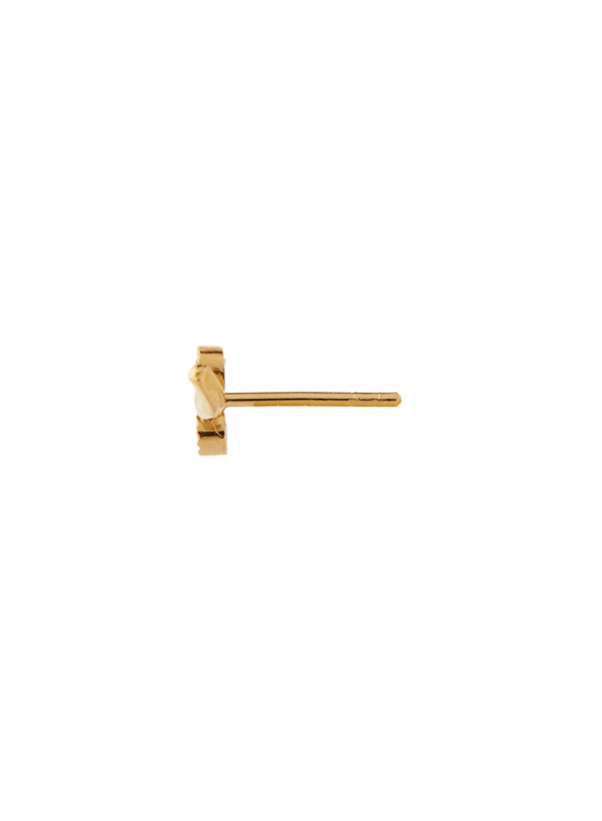 Stine A Flow Earring with Two Stones - per stuk