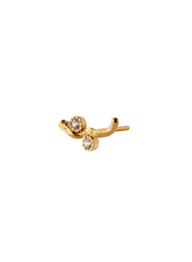 Stine A Flow Earring with Two Stones - per stuk