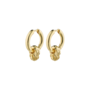 Pilgrim SUN recycled hoops gold-plated