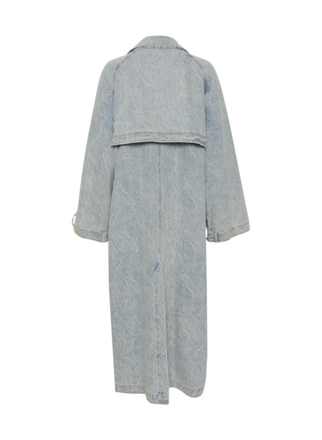 Gestuz GiannaGZ Trenchcoat Blue/White Marble