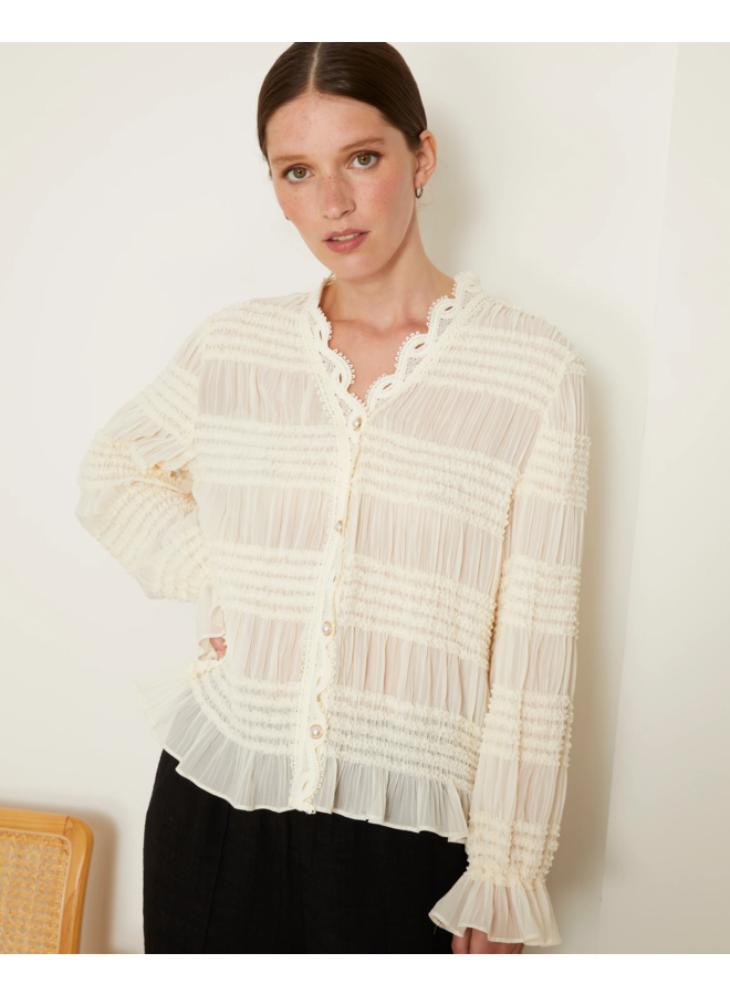 Jovonna London Hilla Blouse Cream