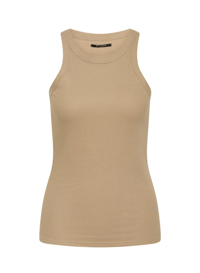 Bruuns Bazaar KatyBB Rib Tank Top Roasted Grey Khaki